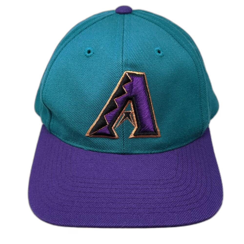 Arizona Diamondbacks MLB OC Snapback Hat Green Purple OSFM Gray Underbrim Logo